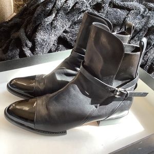 ALEXANDER WANG Black Two Tone Boots/Euro 39
